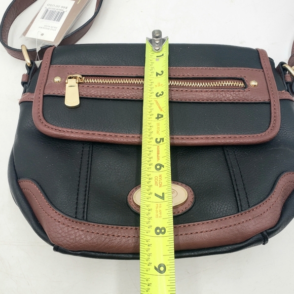 BOC Born Small Shoulder Crossbody Bag Brown Black Adjustable Classic Boho Purse - Picture 12 of 15